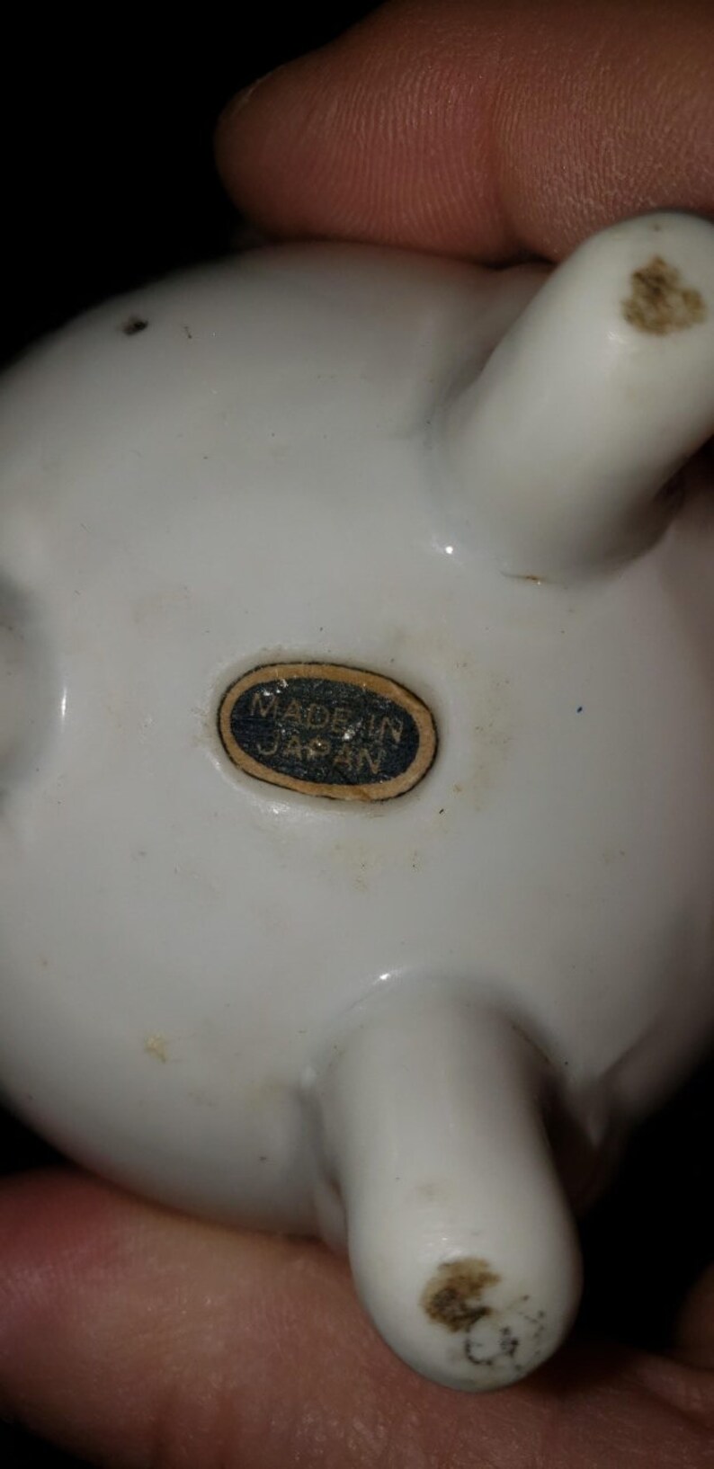Vintage small cracked egg planter birds Japan excellent condition