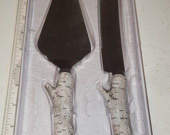 Lillian Rose birch knife and server set excellent condition