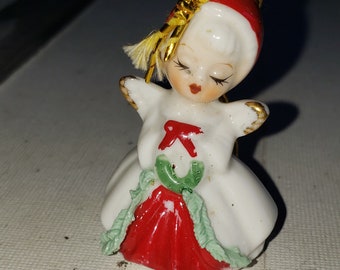 Vintage Napco tiny Christmas angel excellent condition