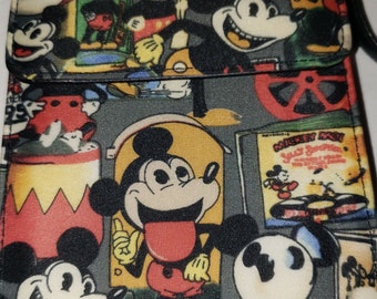Nicole Miller Black Multicolor Mickey Print Crossbody Bag Vintage Nicole Miller Mickey Mouse Disney Back Pack// 90s  main image 4
