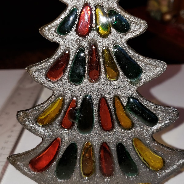 Stained Glass Patterns Christmas Tree Candle Holder Etsy