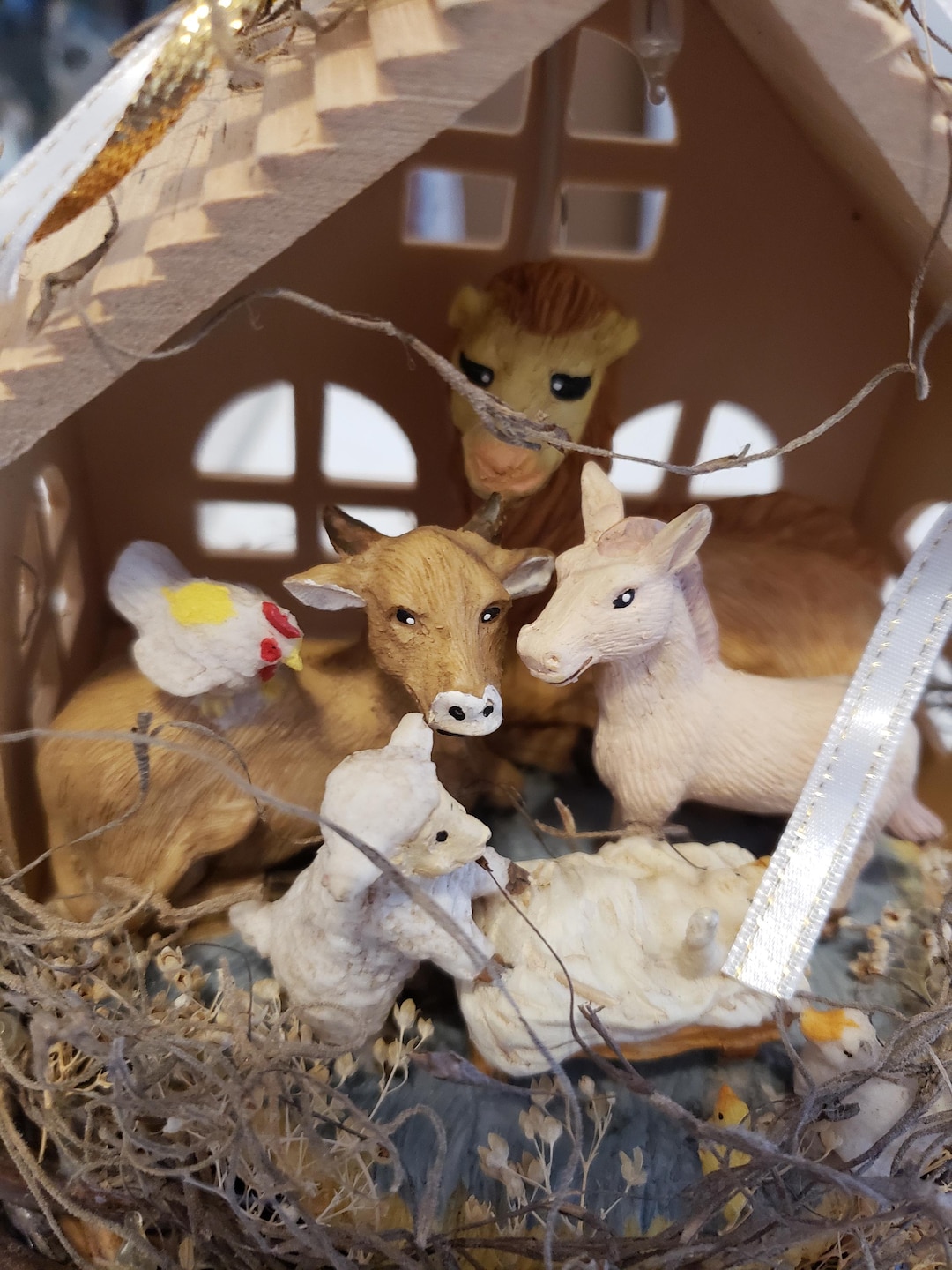 Christmas Animal Manger Nativity Excellent Condition - Etsy