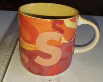 Anthropologie coffee mug Letter S excellent condition