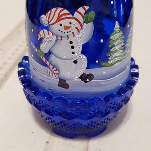 Home Interiors Snowman Christmas Tree Candle Shade