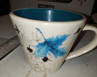 12 oz coffee tea mug with floral design multicolored USA made, Quality Mug, coffee mug, tea cup, Set 1A, Mixed Floral desig   MaayeeArt