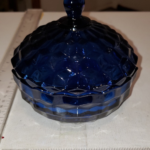 Cobalt Blue Candy Dish Etsy
