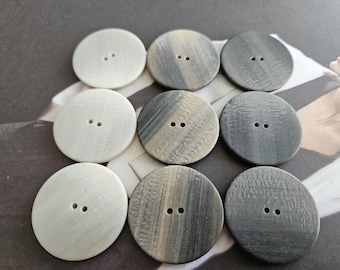34 mm polyester steen/marmerachtige knopen 1 en 3/8" in 3 kleuren