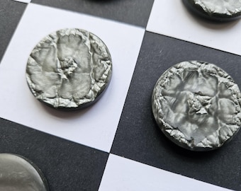 32mm Rare, Vintage Buttons  1 & 1/4"  1950's Grey only