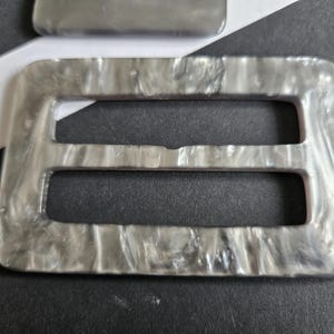 63 mm grijs (polyester) 2 & 1/2" gesp/schuif vintage jaren 70