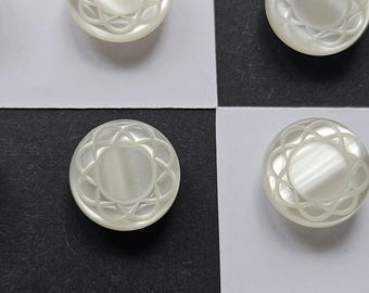 15mm  Polyester pearl shank Buttons  19/32" style B