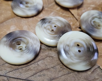 32mm Rare, Vintage Casein Horn Buttons  1 & 1/4" pre 1970's British Made (50 Ligne)