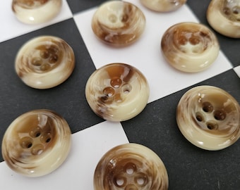 22.7mm Rare, Vintage Casein Horn Buttons  7/8" pre 1970's British Made (36 Ligne)