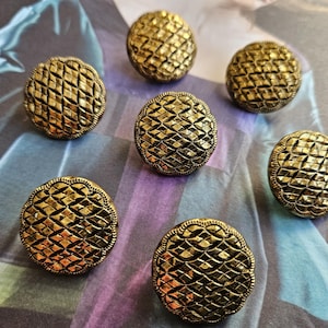 25 mm Antikguldknappar (lätta) Italienska 2,5 cm