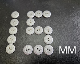 15mm Glitter coated Buttons  9/16" (24 Ligne) Italian Made 1990's
