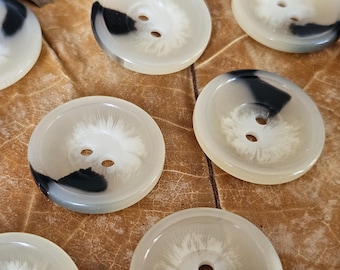 20.3mm Cream, Ivory, Bone Polyester Horn Buttons, Reversible  S/S 2026