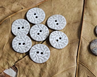 18 mm agoya-schaal knopen gecoat en laserontwerp bijna 3/4"