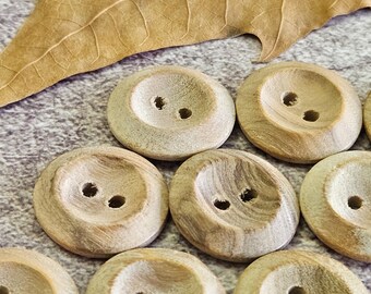 18mm Real Olive Wood Buttons Almost 3/4"  First Quality (28 Ligne)