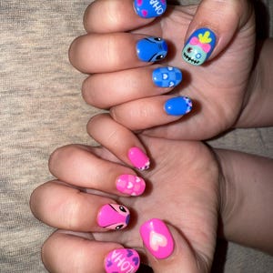Stitch & Angel Childrens Press On Nails