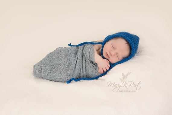 Caleb-newborn Bonnet PATTERN, in Chunky Yarn, Beginner Pattern