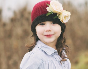 Trimmed Toddler Hat PATTERN- For Girls, Boys, Spring Props-Worsted Weight, Chemo Hats
