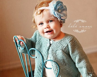 Gracie Baby Sweater PATTERN for Baby Gift, Baby Girls, Lace Knit for Baby, Newborn to 12 Months sizes, Cardigans, Cardi, Lace, Classic