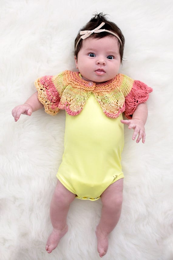 Baby Shrug PATTERN the Gracie Shrug Newborn up to 12 Months Sizes Summer Sweater Girls Sweaters Cotton Knits Feminine Infants Light Etsy Australia