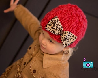 New- The Jamie Hat, Featuring Bulky Handspun Yarn, 4-5 WPI, Size 6 Months-2T, Knit Hats, Props