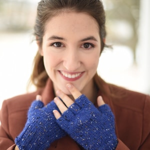 The Perfect Pair Fingerless Gloves Knitting PATTERN, Half-Finger Gloves, One-Skein Gift, Knit image 1