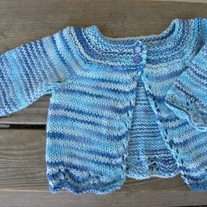 Gracie Baby Sweater Knitting PATTERN for Baby Gift, Baby Girls, Lace ...