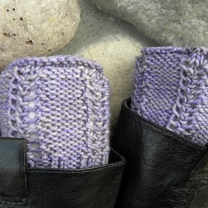 Jocelyn Reversible Boot Cuffs Knitting PATTERN, Lace Boot Toppers, Lacy, Adult, Teens, Children, Accessories, Worsted, D.K., Aran
