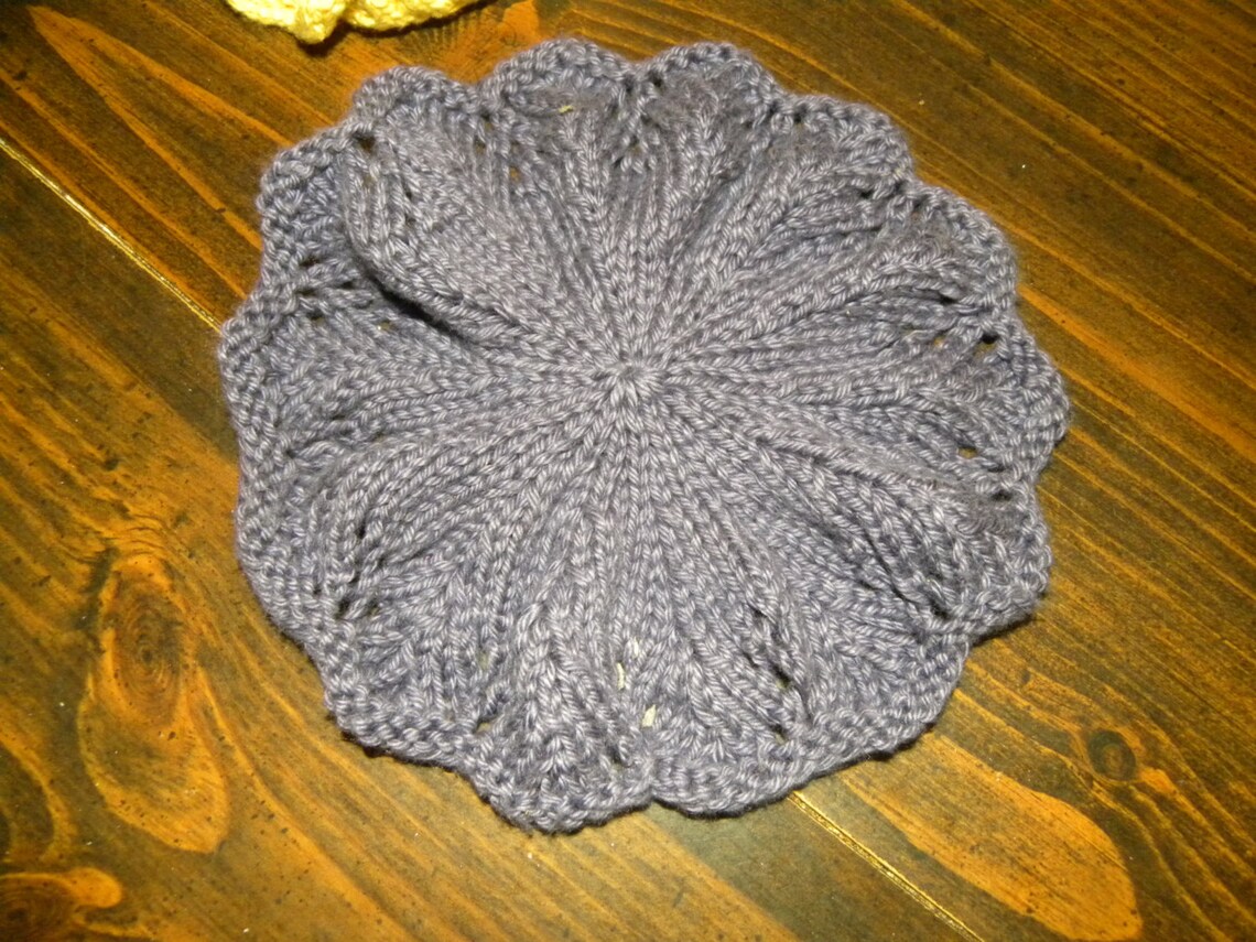 Gracie Wash Clothdoily Knitting Patterndownloadable File, Lace Knit