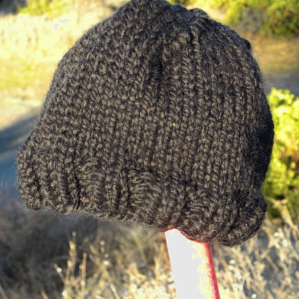 Husband Approved-Quick Knit Guy Hat, Knitting PATTERN, for Last Minute Gift- Bulky Yarn- Super Quick, Knit, One Skein Hat