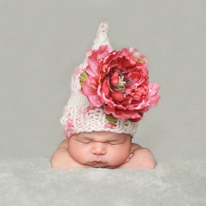 Patron en espanol- Flower Fairy Hat Pattern, the Spanish Version, for Newborn Prop