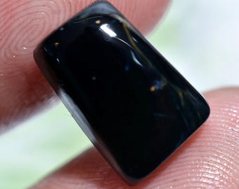 Natural Blue Pietersite Gemstone, Fancy Rectangle Polished Cabochon, Smooth Loose Crystals For Jewelry