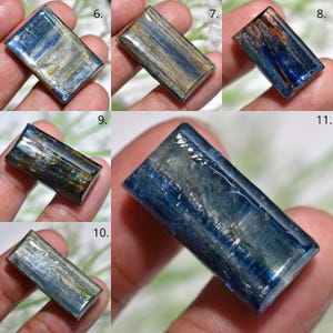 Elegant Flashy Kyanite Cabochon, Polished Domed/Puffy Shape Blue Kyanite Gemstone, Smooth Flat Back Loose Crystal For Ring/Pendant Jewelry