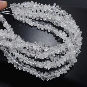 天然ハーキマーダイヤモンド結晶、AAA品質の輝くナゲット、原石ハーキマーダイヤモンドビーズ、ファンシーシェイプの原石ビーズ