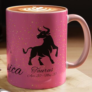 Custom Taurus Earth Sign Mug | Reliable Bull Zodiac Coffee Cup | Personalized Astrology Gift