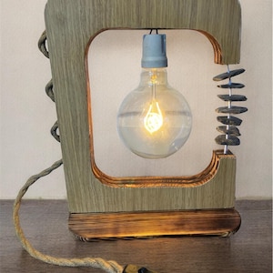 Small wooden lamp