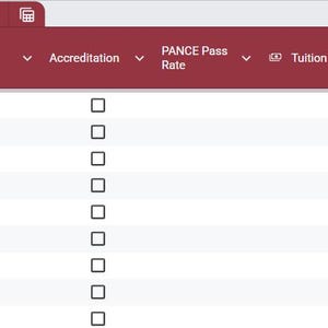 Vergelijkingsspreadsheet PA-school | Vergelijk programma's, kosten, acceptatiekans, PANCE-slaagpercentage, accreditatie en meer. Digitale download