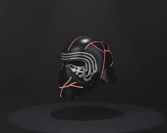 Kylo Ren Reforged Helmet STL File: Sci-Fi Cosplay Prop (Fits 22" Head)
