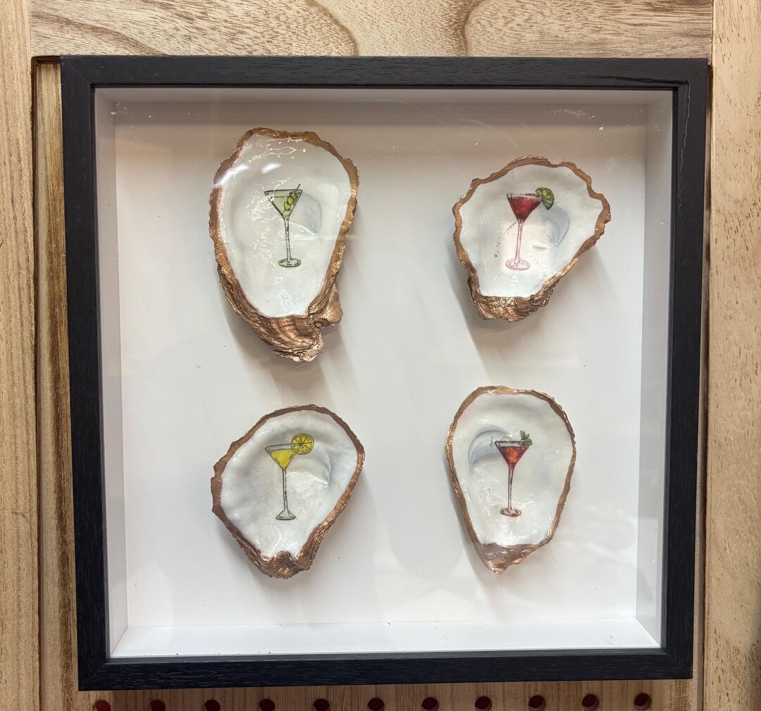 Martini Oyster Shadow Box - Etsy