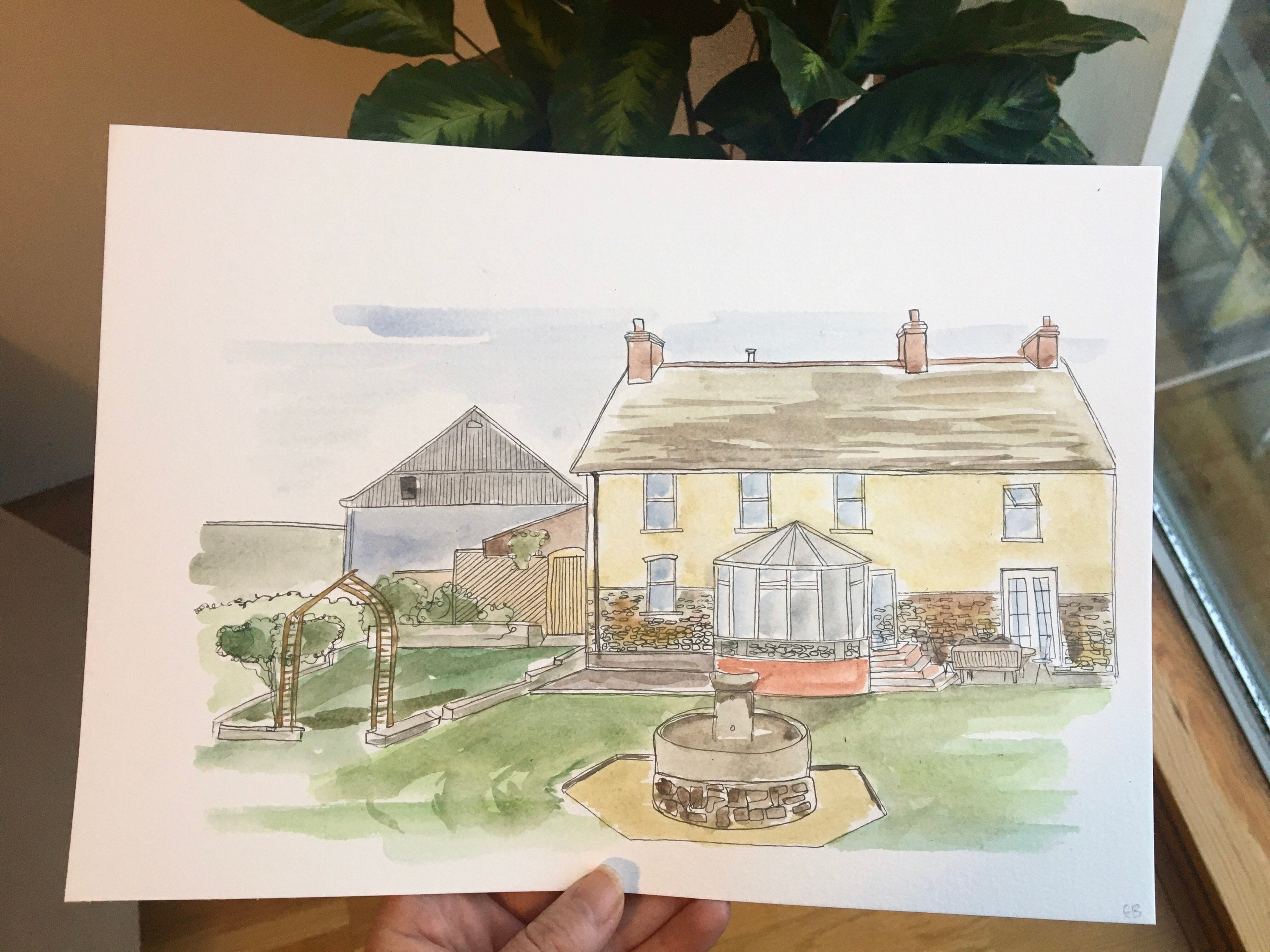 Custom House Painting Watercolour Paint My House House Etsy UK