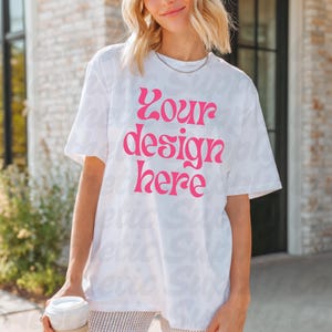 White Shirt Mockup CC1717 White Mock Coffee Mockup Preppy Mockup Pinterest Mockup Lifestyle Mockup Streetwear Mockup White Tee Mockup