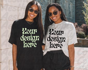 Sorority Mockup Black Women Mockup Comfort Colors Mockup 1717 White Mockup 1717 Black Mockup Black Girl Mock Oversized Mockup