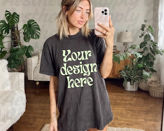 Pepper Shirt Mockup Boho Mockup CC1717 Mockup Pepper Tee Mockup Comfort Colors Mock Pinterest Mockup Trendy Mockup Aesthetic Mockup