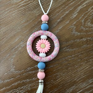Floral Pink Flower Car Charm