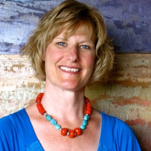 Dramatic turquoise, coral and sterling necklace