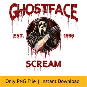 Scream Ghostface PNG | Halloween Horror Clipart | Killer Mask Design | Instant Digital Download