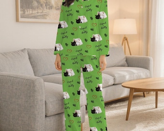 BFF-fotopyjamasset, Anpassade pyjamas med husdjursansikten, Fotopyjamas för par, Pyjamasset med ansikten, Present till par/djurälskare, Jul-/födelsedagspresent
