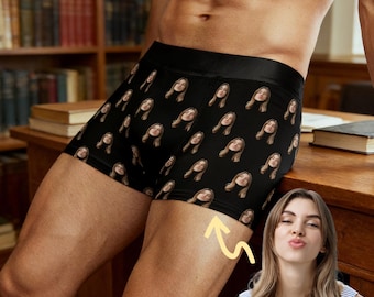 Custom Boxer Briefs, Face Boxer Briefs, Personalized Men's Underwear, Custom Photo Boxer Briefs, Gift For Boyfriend/Husband, Valentine Gift